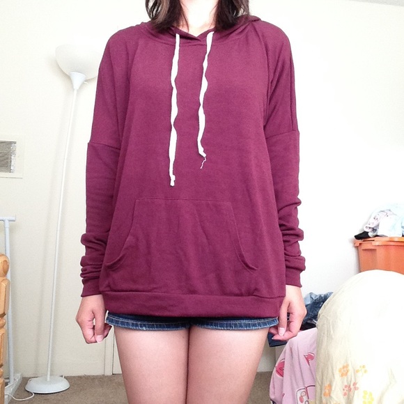 Brandy Melville Sweaters - Brandy Melville Maroon Burgrundy Hoodie Brandy Melville Sweaters - Brandy Melville Maroon Burgrundy Hoodie
