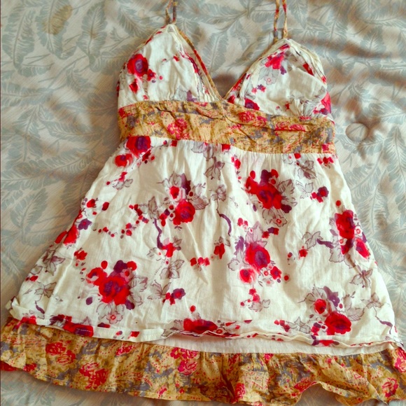 🚫SOLD🚫 Flowy Babydoll Floral Print Tank Top