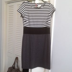 dress with red zipper