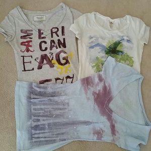 American Eagle Hollister t-shirt bundle lot/3