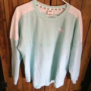 PINK baby blue sweatshirt