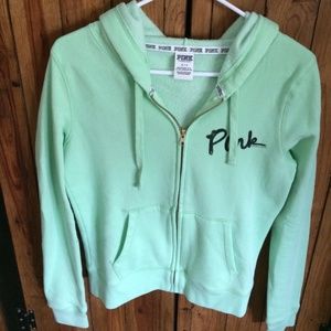 Lime green zip hoodie