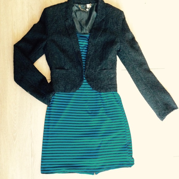 H&M black lace blazer