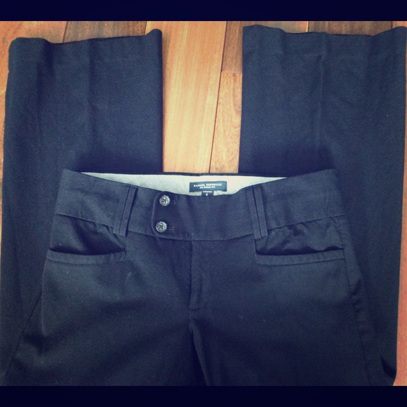 Banana Republic Sloan Fit Black Pant size 6