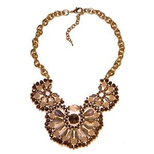 Flower Power Crystal Statement Necklace • Black