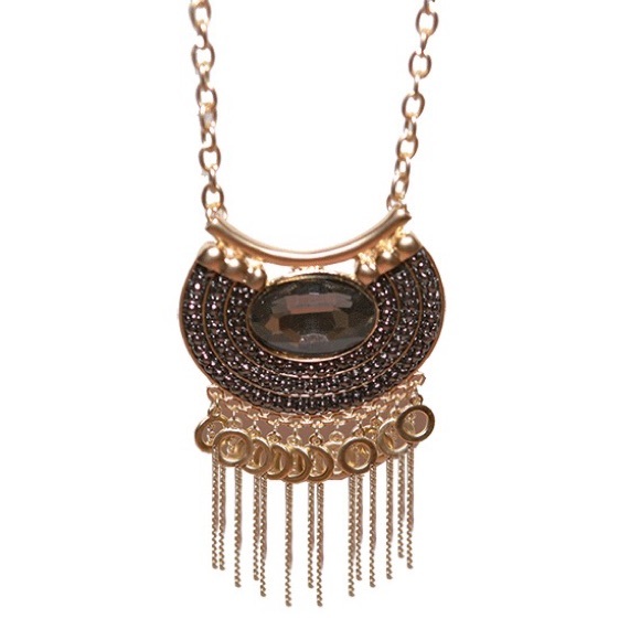 Naya Gold Crystal Pendant Necklace - Picture 3 of 3