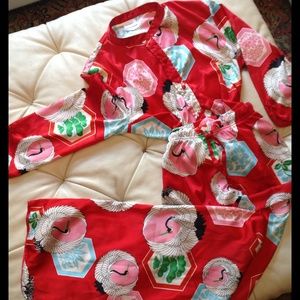 Asian inspired satin pajama