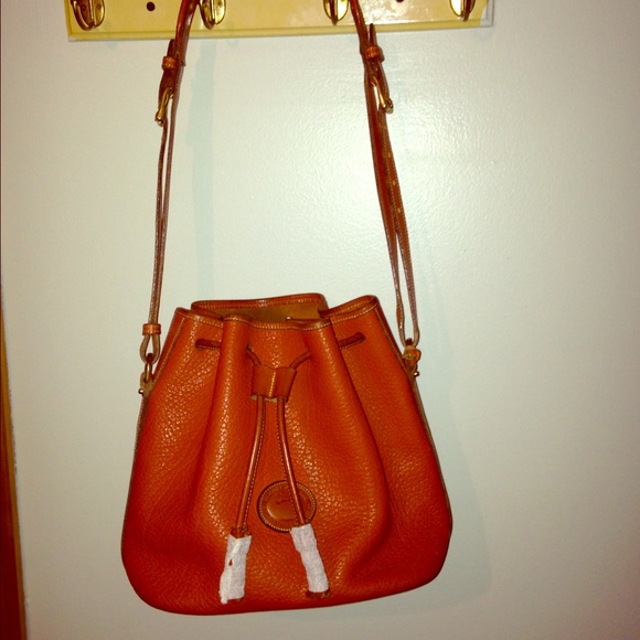 Vintage all weather leather bucket style bag