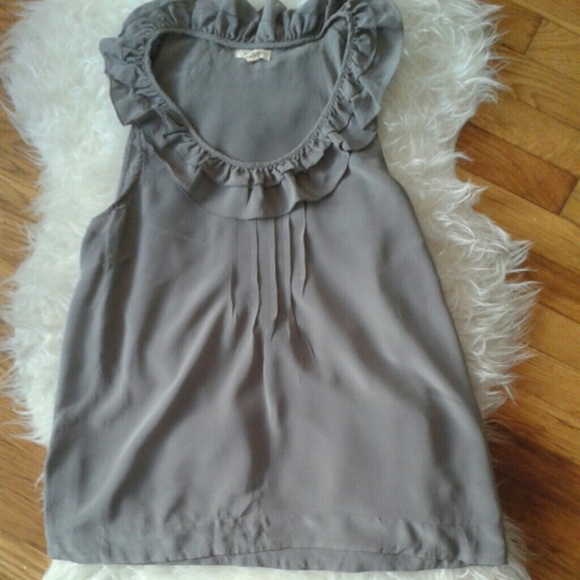 Silver grey silence and noise sleeveless top