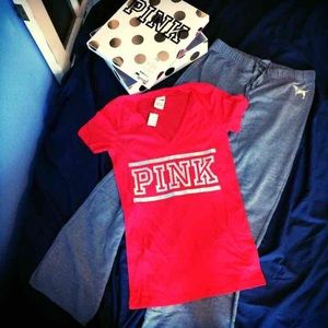 VS Brand New Nveck and Boyfriend Pants Set
