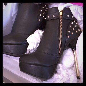 Black and Gold Booties