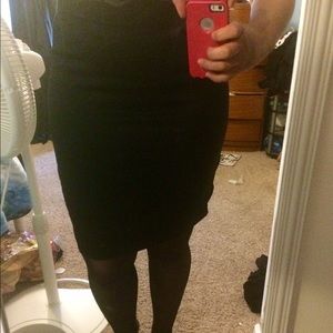 Black, high waisted skirt