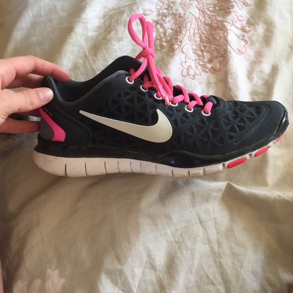 Pink and black nike Free 5.0's