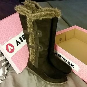 Winter Faux Brown Fur Boots