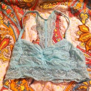 Mint green VS lace razorback bralette