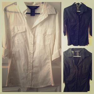 Qty 3 Fitted linen dress shirt