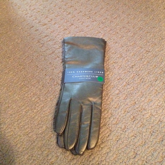 Charter Club Leather Gloves