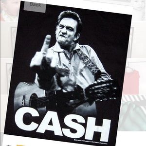 Men's t-shirt Johnny cash middle finger