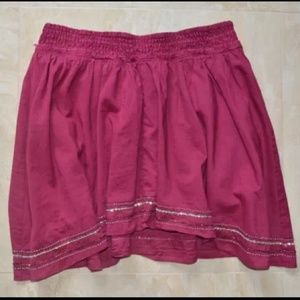 AE Fuchsia Asymmetrical Mini Skirt szS/M EUC