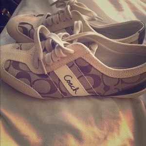 Coach tan lace up shoes