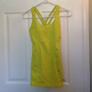 Yellow lulu bra tank