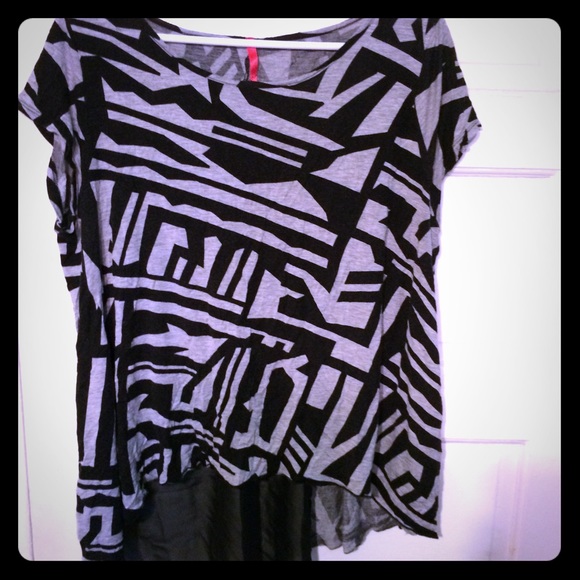 Black and gray blouse