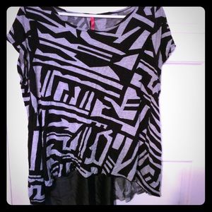 Black and gray blouse