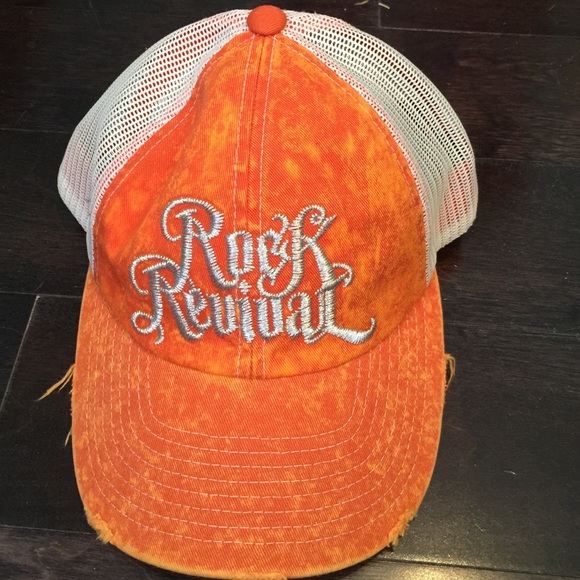 Rock Revival Orange Baseball Cap