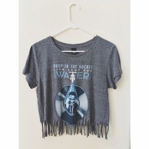 Obey fringe crop top