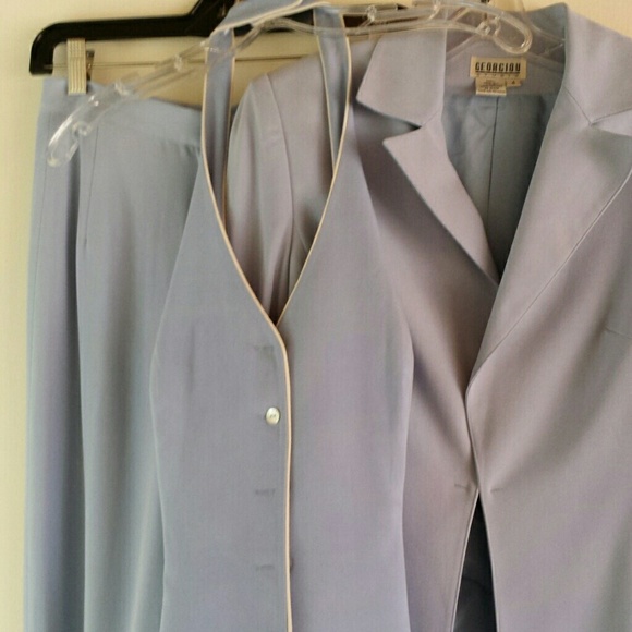 Georgiou Soft powder blue 3 piece suit