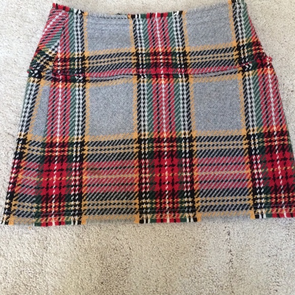 J. Crew wool plaid skirt