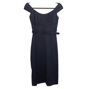 Beautiful satin black dress. Off the shoulder.