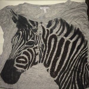 Delia's XL "Love you" zebra graphic t-shirt
