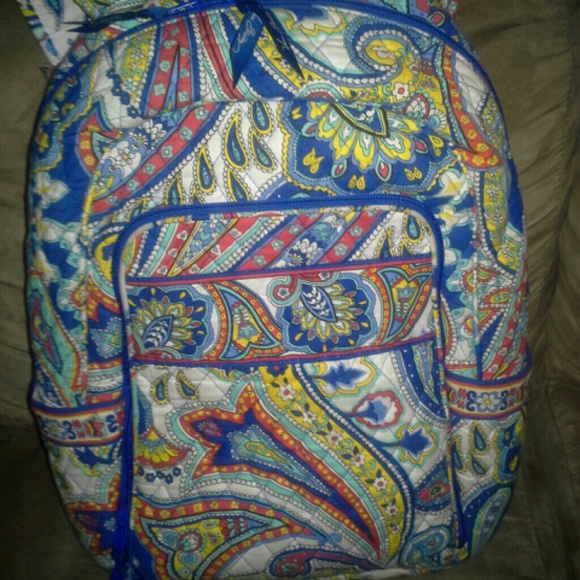 Vera Bradley Marina Paisley Campus Backpack