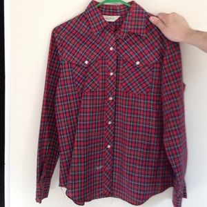 Plaid chery tiegs vintage shirt