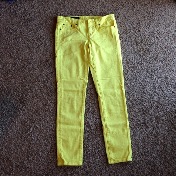 J.Crew yellow toothpick ankle jeans