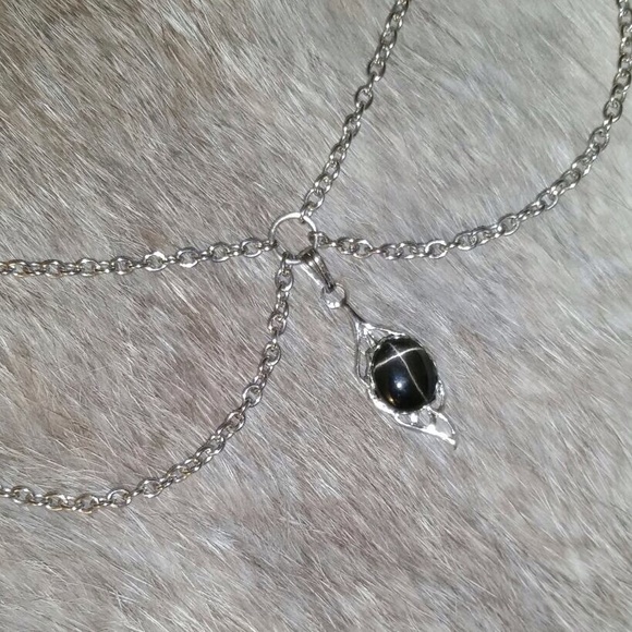 💋SOLD💋 Black Star Diopside Leaf Choker