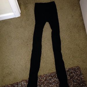 Black Textured Leggings