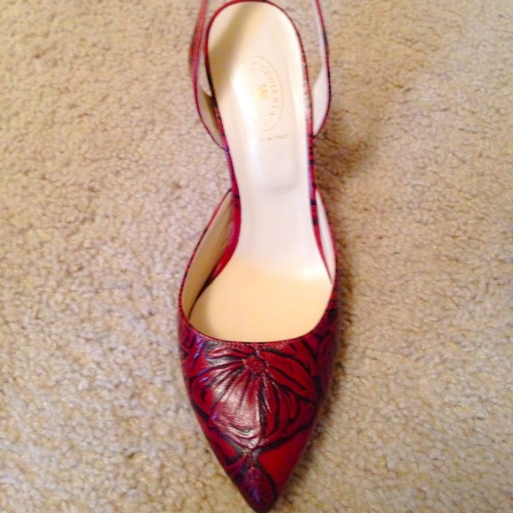 SOLD Red Italian Leather Heels - Picture 4 of 4