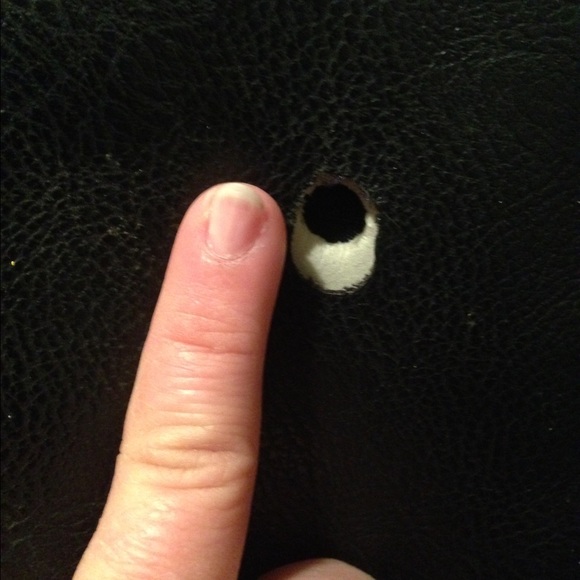 Large black studded purse with strap - Picture 4 of 4