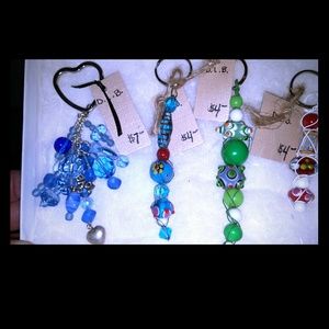 Set of four key chains