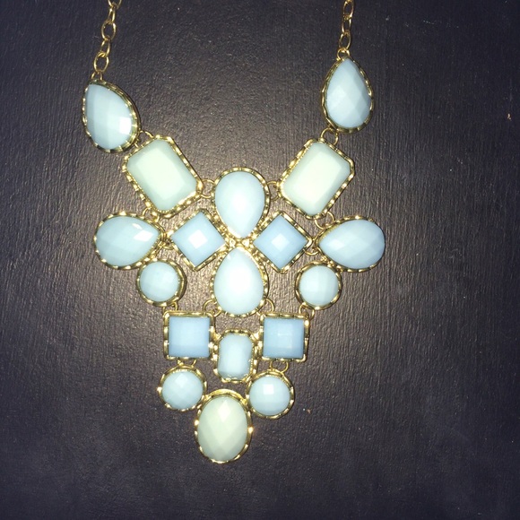 Light blue stone necklace