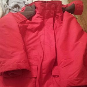 Red winter coat