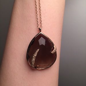 Ippolita Rose Gold necklace with smokey Quartz