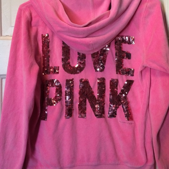 Pink zip up hoodie