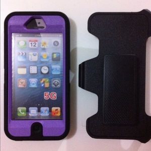 Iphone 5&5S purple-black defender case.