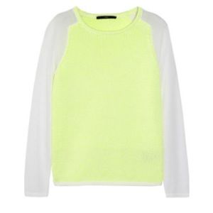 Tibi neon heavy and fine knit sweater