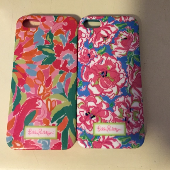 Two Lilly Pulitzer iPhone 5 rubber slip on cases