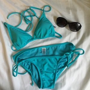 Aqua triangle bikini by Old Navy