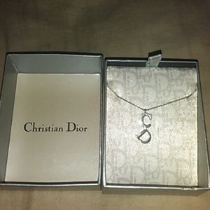 Auth christian dior necklace .925